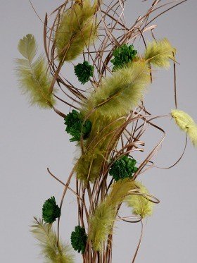 Bukiet do wazonu suszonych traw, kwiatów i piór ok 40-50 cm