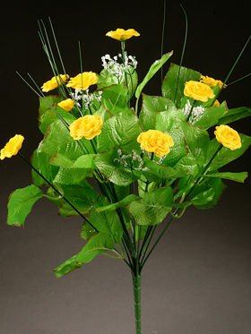 Bukiet  różyczek 12  żółtych 40 cm