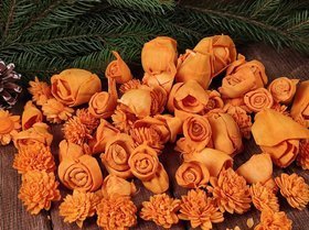 Dried salt flowers 30 pcs / pack - Orange