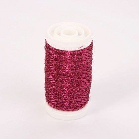 Floral copper wire, on spool, 75g - fuchsia