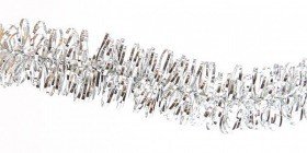 Mini-garland, thickness 0.8 cm/10 m, silver