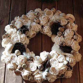 Spring jute wreath 25 cm