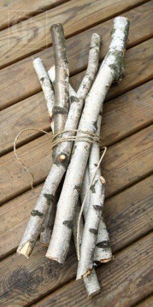 Straight Birch ca.30cm 6pcs/pkg D1-3cm