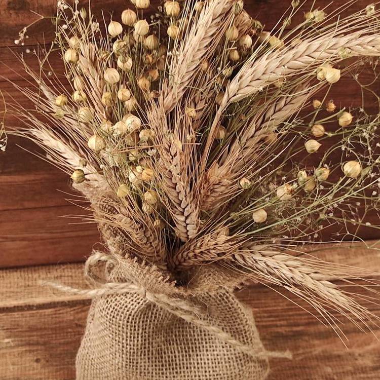 Bunch of grass, grains and linum, ca. 40 cm