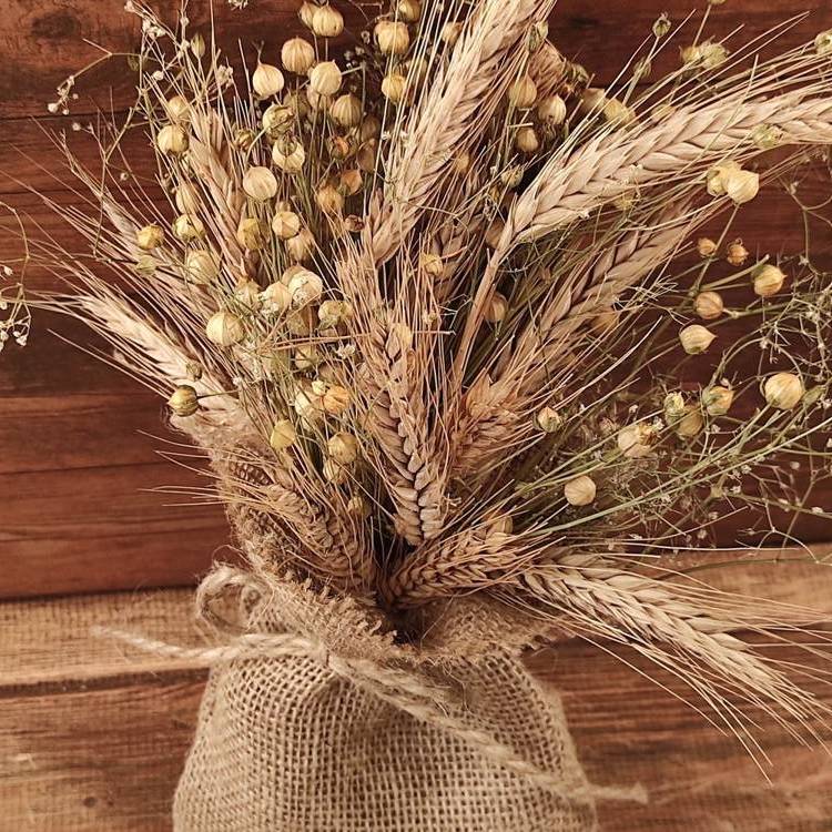 Bunch of grass, grains and linum, ca. 40 cm