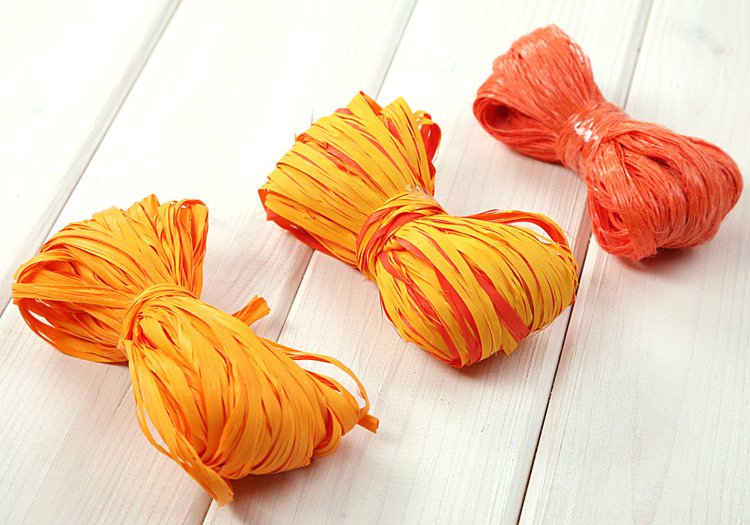 Raffia 3x 15m / W:2cm ORANGE