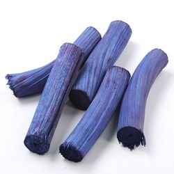 Wood, length 10-12 cm, 6 pcs/pkg, blue