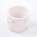 Ceramic cylinder white with stars 9 / 10 cm