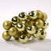 Glass balls on wire, 20mm, green, bunch of 18 pcs, mat/glittered