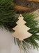 Wooden Christmas decorations 10 cm wooden Christmas trees on the peak 22 cm-3 pcs / pack