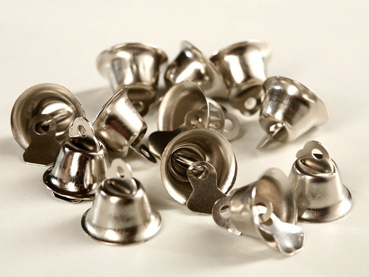 metal bells 12 pcs / pack silver