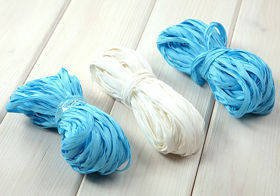 Raffia 3x 15m / W:2cm BLUE-WHITE