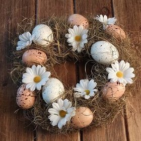 Spring jute wreath 25 cm