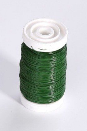 Steel wire on spool 100 g - green