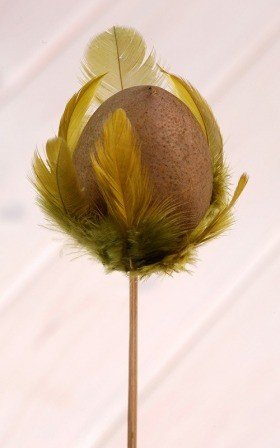 Wooden ball on stick 8/45cm, olive green