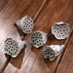 Lotus 2-3 cm 12 pcs silver