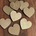 Wooden golden hearts 12 pcs / pack PROMOTION