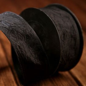 Taffeta ribbon with wire width 40 mm length 10 m black