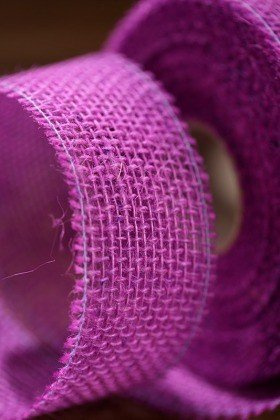 Jute ribbon 5 cm / 10 m purple