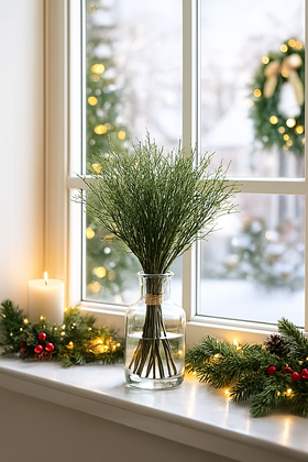 Bukiet zielonych Gałązek 30–35 cm – Świąteczny Klimat GrandDeco