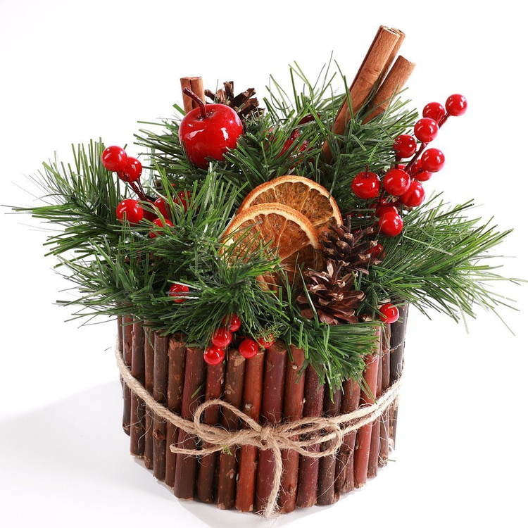 Apples on a wire, Christmas decoration