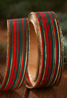 Christmas ribbon width 25 mm length 3 yd