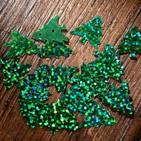 sequins- green 6mm 10g/pkg