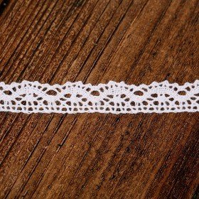 cotton white lace 10mm L:2.0m