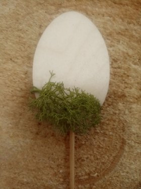 Easter egg with moss on a peak 3 pcs / pack