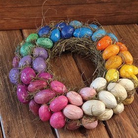 Spring jute wreath 25 cm