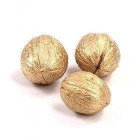 Decorative nut 12 pcs., gold