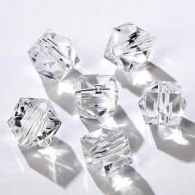 Acrylic diamond cubes with slot 24pcs/pkg transparent