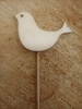 Wooden spring decoration, Bird on the peak / 3 pcs