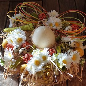 Spring jute wreath 25 cm