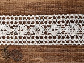 cotton white lace C 020 50mm L:2.0m