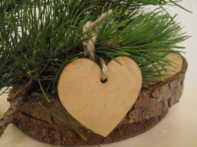 Weihnachtsdekoration aus Holz Holzherzen 10,8,6 cm-3 St./Pack