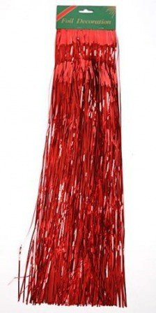 Red tinsel, length  50 cm