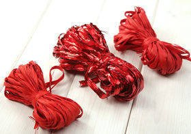 Raffia 3x 15m / W:2cm RED (mix1)