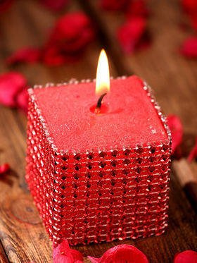 Diamond red candle 50/50mm