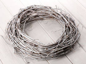 Bleached vine wreath ca.30cm