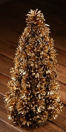 Gold holiday tree 25-30cm