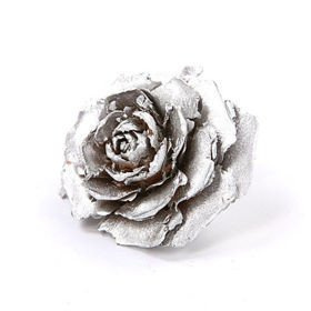 Cedar Wood Roses 6 pcs./pack Silver Lacquered