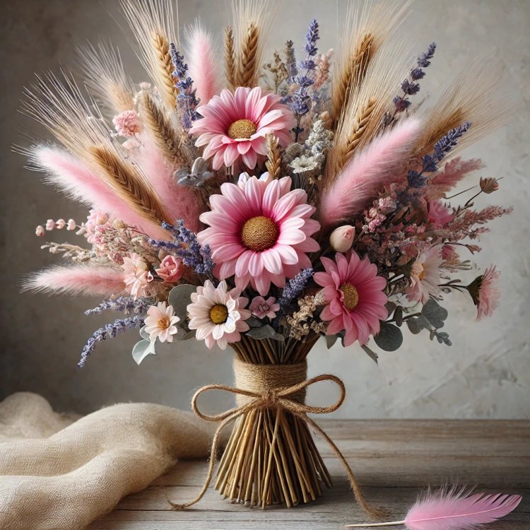 Bouquet of pink camomile - 24 cm