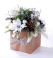 Flower Box with sponge for dry and artificial plants 10/10 cm, eco pattern 