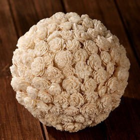 Ball of sola flowers 16-18 cm - white