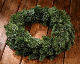 Wreath of spruce conifer needles 30cm