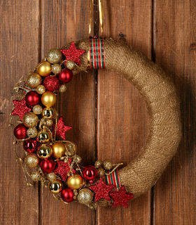 Christmas wreath Gold Christmas 25-30 cm