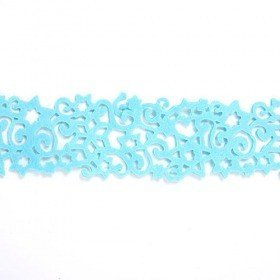 Felt, azure garland, 6  cm / 180 cm