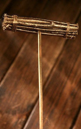 Bunch of sticks on stick, 10/40 cm gold