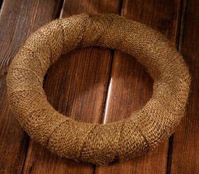 Jute wreath gold ca. 25 cm